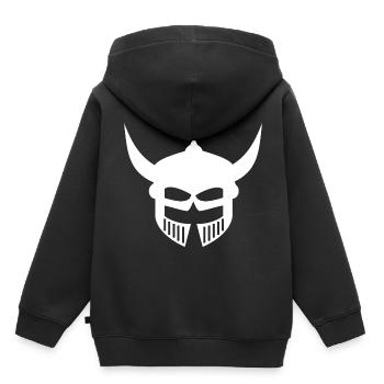 Conception de casque barbare - Sweat Premium à capuche enfant bio - noir - Dos - AI Model Kid Male (0cm)