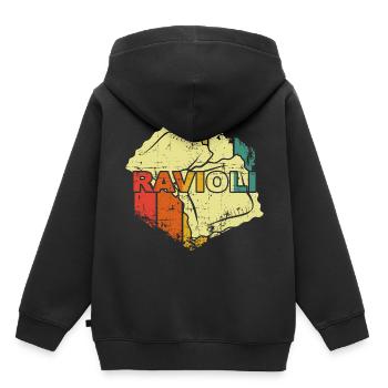 Ravioli Nudeln - Kinder Premium Organic Hoodie - Schwarz - Hinten - AI Model Kid Male (0cm)
