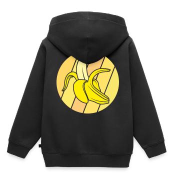 Banane - Sweat Premium à capuche enfant bio - noir - Dos - AI Model Kid Male (0cm)