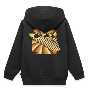 Nudeln - Kinder Premium Organic Hoodie - Schwarz - Hinten - AI Model Kid Male (0cm)