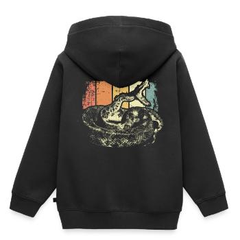 Schlange Reptil - Kinder Premium Organic Hoodie - Schwarz - Hinten - AI Model Kid Male (0cm)