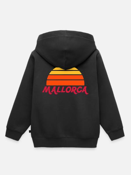 Mallorca (geteilte Halbsonne) - Kinder Premium Organic Hoodie - Schwarz