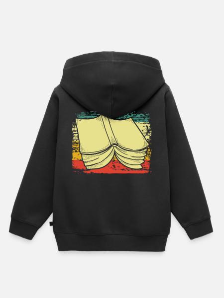 Bücher - Kinder Premium Organic Hoodie - Schwarz