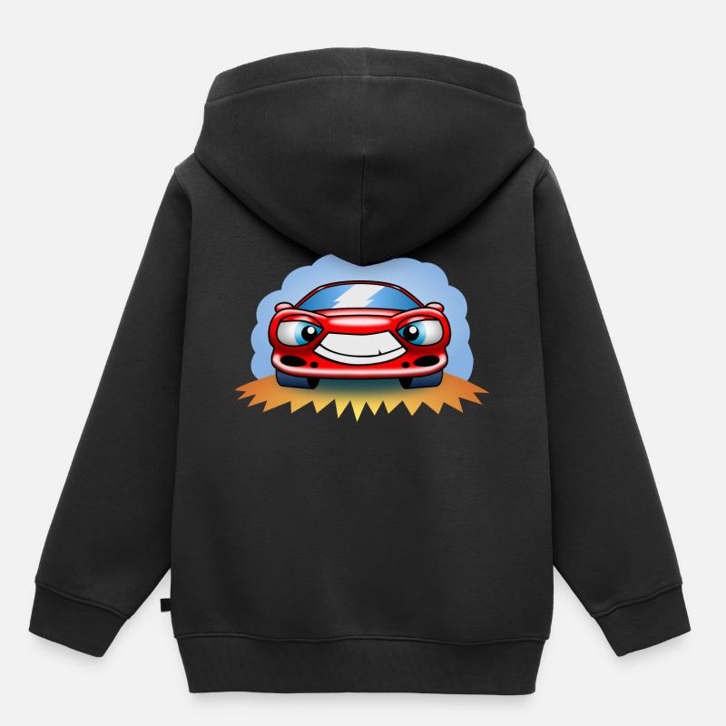 Racing car - Sweat Premium à capuche enfant bio - noir