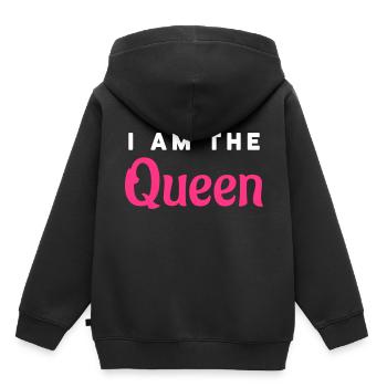 I am the Queen - Kinder Premium Organic Hoodie - Schwarz - Hinten - AI Model Kid Male (0cm)