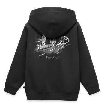 Bass Road - Kids Premium Organic Hoodie - black - Back - AI Model Kid Male (0cm)