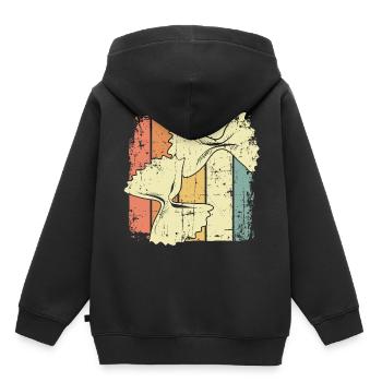 Nudeln kochen - Kinder Premium Organic Hoodie - Schwarz - Hinten - AI Model Kid Male (0cm)
