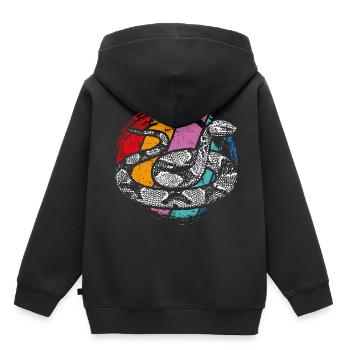 Serpent de reptile - Sweat Premium à capuche enfant bio - noir - Dos - AI Model Kid Male (0cm)