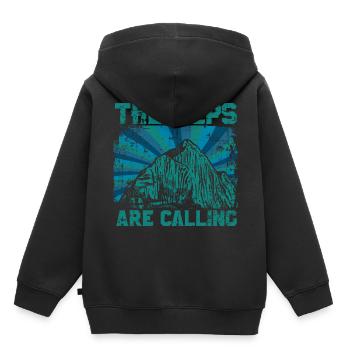 The Alps call - Kids Premium Organic Hoodie - black - Back - AI Model Kid Male (0cm)
