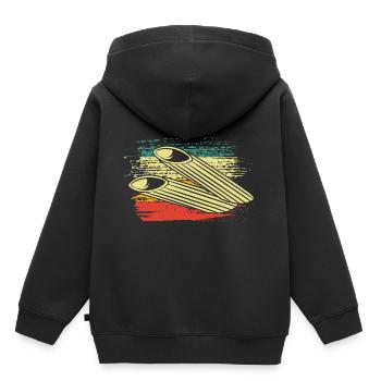Pâtes pâtes - Sweat Premium à capuche enfant bio - noir - Dos - AI Model Kid Male (0cm)