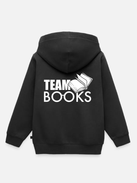 Team Bücher - Kinder Premium Organic Hoodie - Schwarz
