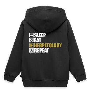 Zoologie Reptilien Amphibien - Kinder Premium Organic Hoodie - Schwarz - Hinten - AI Model Kid Male (0cm)