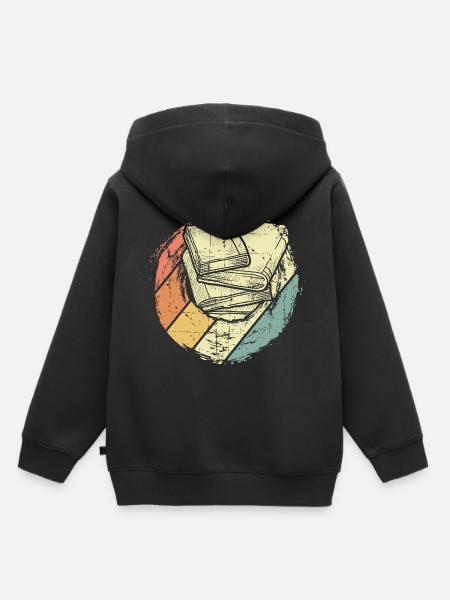 Bücher - Kinder Premium Organic Hoodie - Schwarz