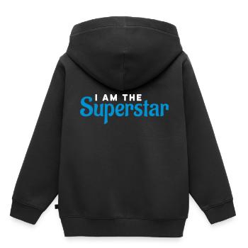 Je suis la superstar - Sweat Premium à capuche enfant bio - noir - Dos - AI Model Kid Male (0cm)