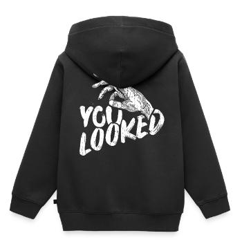 Regarder - Sweat Premium à capuche enfant bio - noir - Dos - AI Model Kid Male (0cm)