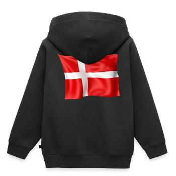 Dannebrog dänische Flagge Fahne Dänemark - Kinder Premium Organic Hoodie - Schwarz - Hinten - AI Model Kid Male (0cm)