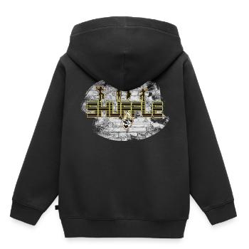 Shuffle Wall - Danse - Musique - Danseur - DJ - Sweat Premium à capuche enfant bio - noir - Dos - AI Model Kid Male (0cm)