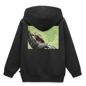 Milan - Kinder Premium Organic Hoodie - Schwarz - Hinten - AI Model Kid Male (0cm)