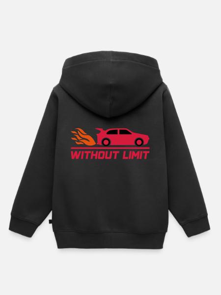 Without limit (Sportwagen) - Kinder Premium Organic Hoodie - Schwarz