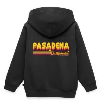 Pasadena California Design - Sweat Premium à capuche enfant bio - noir - Dos - AI Model Kid Male (0cm)