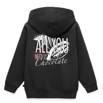 chocolate - Kids Premium Organic Hoodie - black - Back - AI Model Kid Male (0cm)