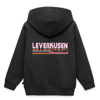 Leverkusen Rheinland Design pour le Leverkusener - Sweat Premium à capuche enfant bio - noir - Dos - AI Model Kid Male (0cm)