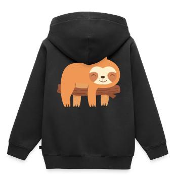 Tired sloth - Kids Premium Organic Hoodie - black - Back - AI Model Kid Male (0cm)