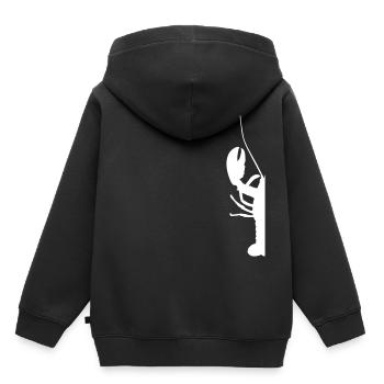Demi homard pour les fins gourmets - Sweat Premium à capuche enfant bio - noir - Dos - AI Model Kid Male (0cm)