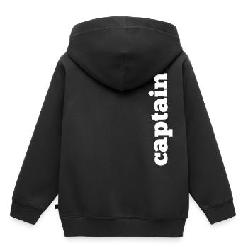 capitaine - Sweat Premium à capuche enfant bio - noir - Dos - AI Model Kid Male (0cm)