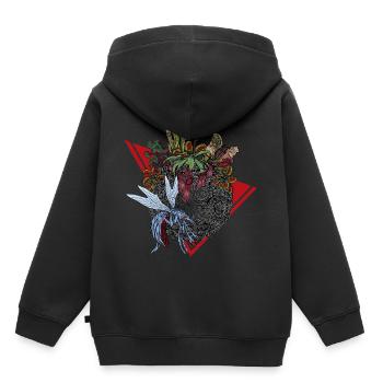 La planète des plantes carnivores en couleur - Sweat Premium à capuche enfant bio - noir - Dos - AI Model Kid Male (0cm)