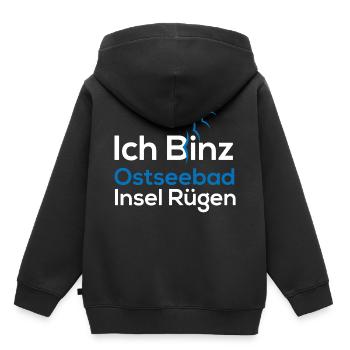 I Binz (édition de réprimande) - Sweat Premium à capuche enfant bio - noir - Dos - AI Model Kid Male (0cm)