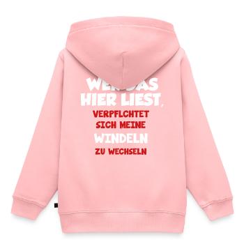 infant - Kids Premium Organic Hoodie - rose - Back - AI Model Kid Female (0cm)