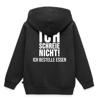bébé - Sweat Premium à capuche enfant bio - noir - Dos - AI Model Kid Male (0cm)