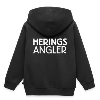 Heringsangler Heringsangeln Hering fangen Heringe - Kinder Premium Organic Hoodie - Schwarz - Hinten - AI Model Kid Male (0cm)
