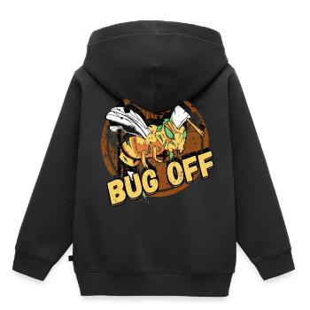 Bug Off Pest Control Exterminator Design for a - Kids Premium Organic Hoodie - black - Back - AI Model Kid Male (0cm)