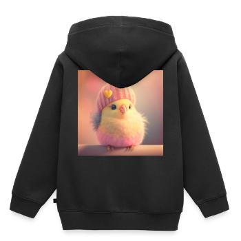Birdie - Kids Premium Organic Hoodie - black - Back - AI Model Kid Male (0cm)