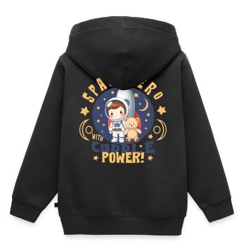 Astronaut with teddy bear - Kids Premium Organic Hoodie - black - Back - AI Model Kid Male (0cm)
