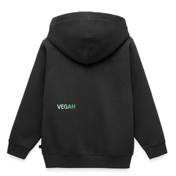 Vegan, Vegan, Vegan - Kids Premium Organic Hoodie - black - Back - AI Model Kid Male (0cm)