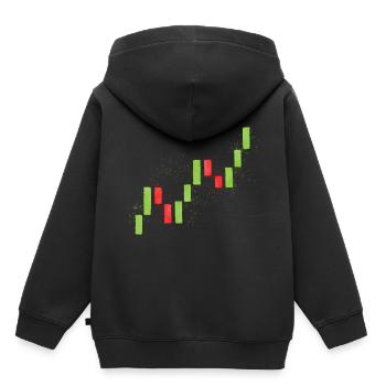 Chandeliers de commerce - Sweat Premium à capuche enfant bio - noir - Dos - AI Model Kid Male (0cm)