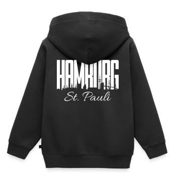 HAMBURG ST. PAULI - Sweat Premium à capuche enfant bio - noir - Dos - AI Model Kid Male (0cm)