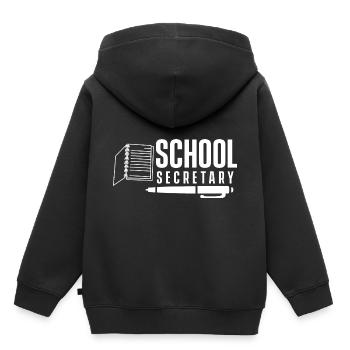 School Secretary Secretaries Office Assistant - Kids Premium Organic Hoodie - black - Back - AI Model Kid Male (0cm)