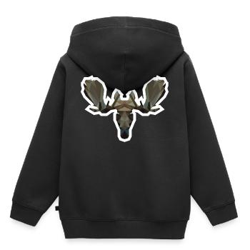 Low Poly Moosehead - Kids Premium Organic Hoodie - black - Back - AI Model Kid Male (0cm)