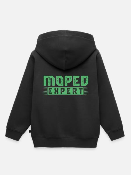 Moped Experte Mokick Mofa Mopedfahrer - Kinder Premium Organic Hoodie - Schwarz