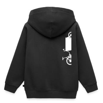 vélo semi-cargo - Sweat Premium à capuche enfant bio - noir - Dos - AI Model Kid Male (0cm)