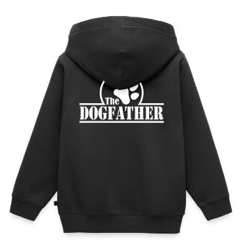 The Dogfather - Kinder Premium Organic Hoodie - Schwarz - Hinten - AI Model Kid Male (0cm)