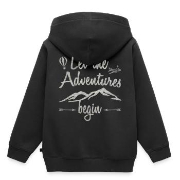 Travel Work & Travel Adventure Travel Lust Gift - Kids Premium Organic Hoodie - black - Back - AI Model Kid Male (0cm)