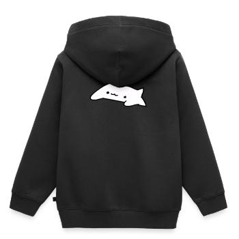 Mèmes Bongo Cat - Sweat Premium à capuche enfant bio - noir - Dos - AI Model Kid Male (0cm)