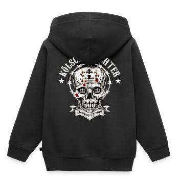 Kölsche Döchter - Kinder Premium Organic Hoodie - Schwarz - Hinten - AI Model Kid Male (0cm)