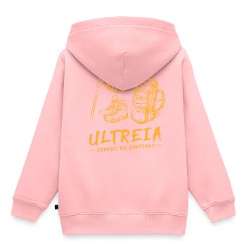 Santiago Way Santiago Camino Ultreia walking stick - Kids Premium Organic Hoodie - rose - Back - AI Model Kid Female (0cm)