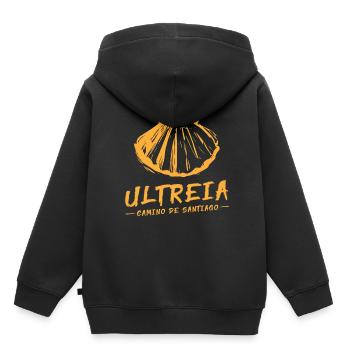 Santiago Way Santiago Camino Ultreia Coquille Saint-Jacques - Sweat Premium à capuche enfant bio - noir - Dos - AI Model Kid Male (0cm)